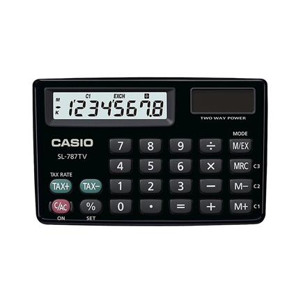 Resim Casio SL-787TV-BK Hesap Makinesi 8 Haneli