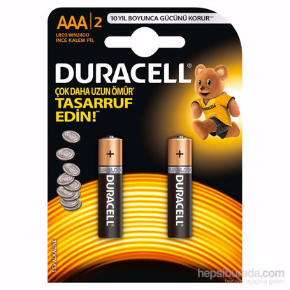 Resim Duracell Alkallin Kalem Pil  AAA 2'li