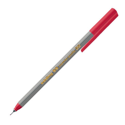 Resim Edding 55 Fine Pen Keçeli Kalem Karmina Kırmızısı